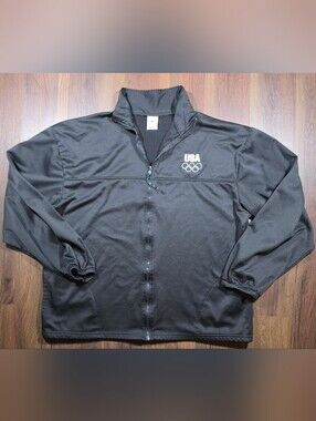 Olympic Black Full-Zip Performance Jacket